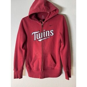 Minnesota Twins  Nike  Women's‎ Full Zip Soft Lined Hooded Sweatshirt Red Large